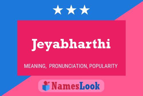 Poster del nome Jeyabharthi