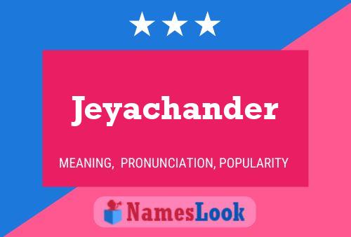 Poster del nome Jeyachander