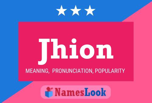 Poster del nome Jhion