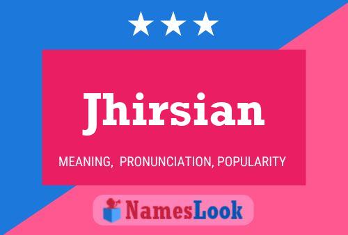 Poster del nome Jhirsian