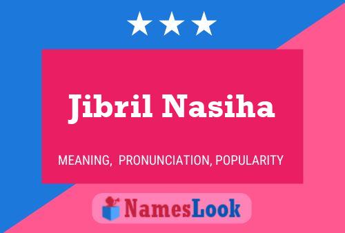 Poster del nome Jibril Nasiha