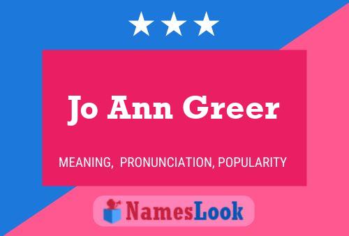 Poster del nome Jo Ann Greer