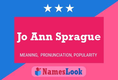 Poster del nome Jo Ann Sprague