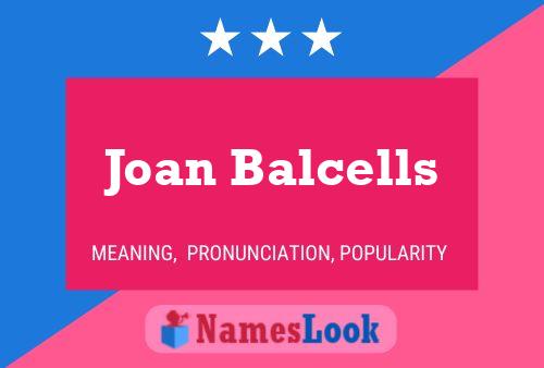 Poster del nome Joan Balcells