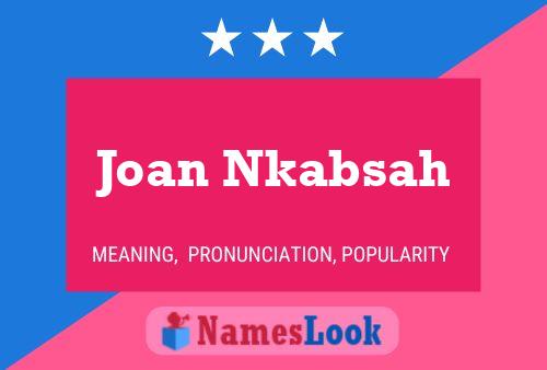 Poster del nome Joan Nkabsah