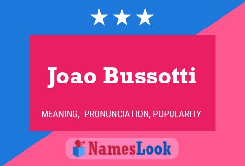 Poster del nome Joao Bussotti