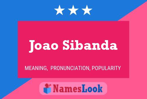 Poster del nome Joao Sibanda