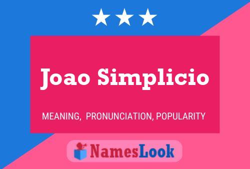 Poster del nome Joao Simplicio