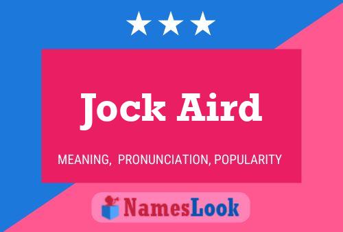 Poster del nome Jock Aird