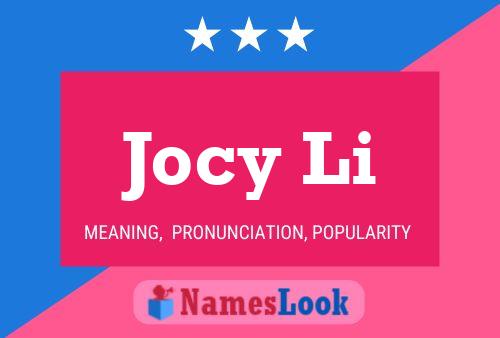 Poster del nome Jocy Li