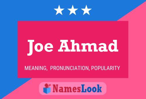 Poster del nome Joe Ahmad