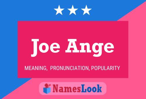 Poster del nome Joe Ange