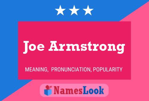 Poster del nome Joe Armstrong