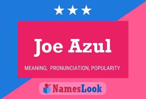 Poster del nome Joe Azul