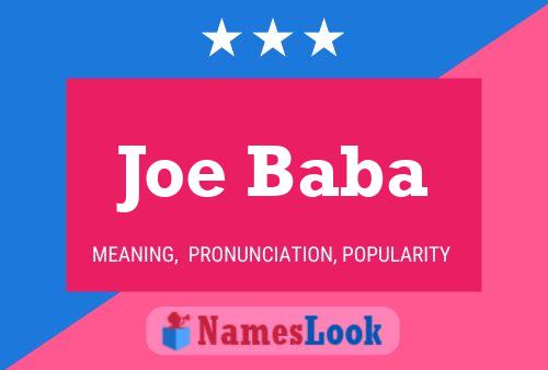 Poster del nome Joe Baba