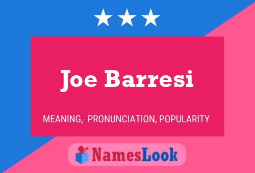 Poster del nome Joe Barresi