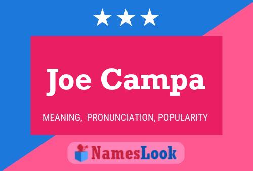 Poster del nome Joe Campa