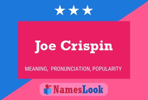 Poster del nome Joe Crispin