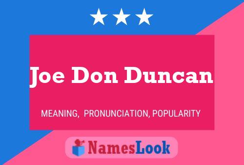 Poster del nome Joe Don Duncan