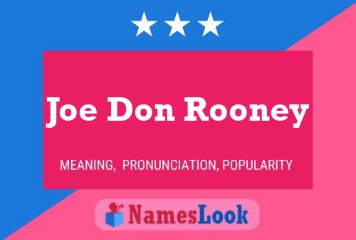 Poster del nome Joe Don Rooney