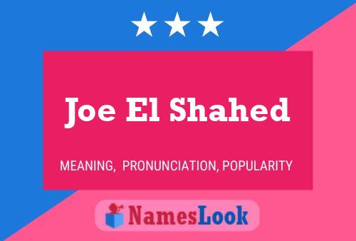 Poster del nome Joe El Shahed