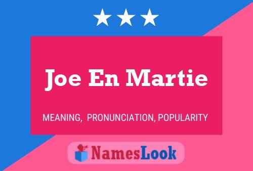 Poster del nome Joe En Martie