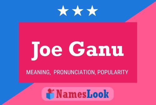 Poster del nome Joe Ganu