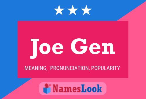 Poster del nome Joe Gen