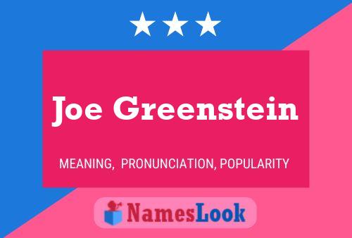 Poster del nome Joe Greenstein