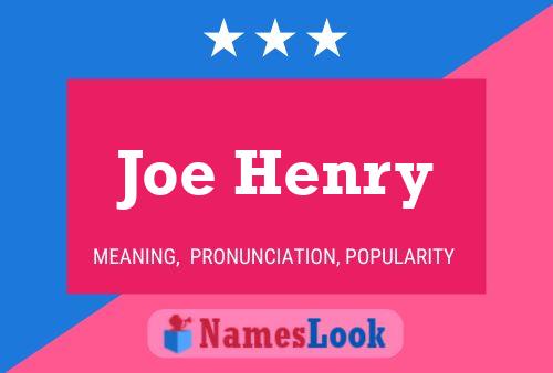 Poster del nome Joe Henry