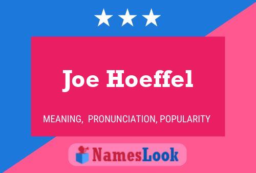 Poster del nome Joe Hoeffel