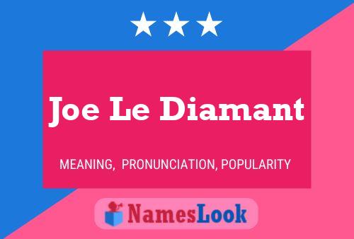 Poster del nome Joe Le Diamant