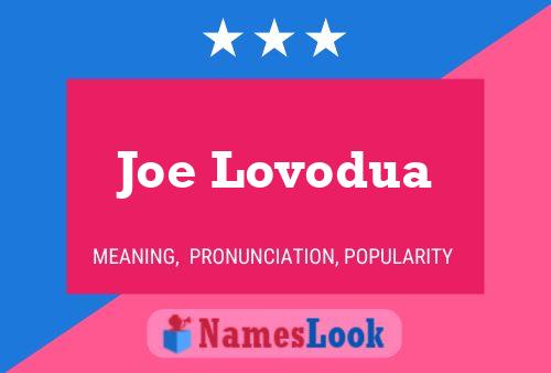 Poster del nome Joe Lovodua