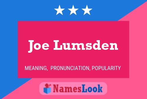 Poster del nome Joe Lumsden