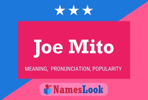 Poster del nome Joe Mito