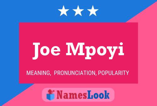 Poster del nome Joe Mpoyi