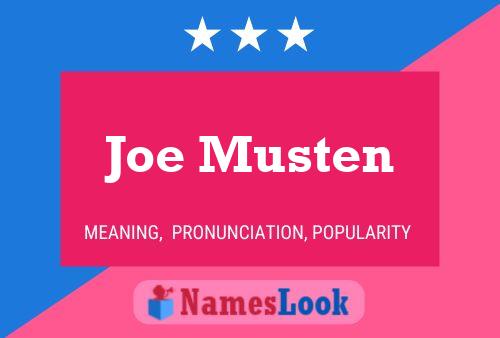 Poster del nome Joe Musten