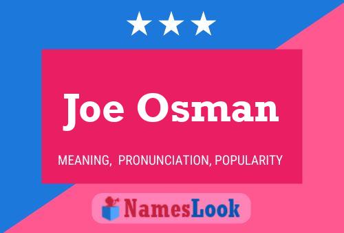 Poster del nome Joe Osman