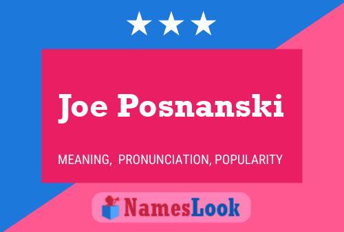 Poster del nome Joe Posnanski