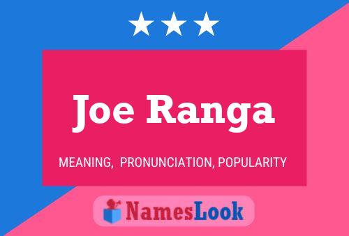 Poster del nome Joe Ranga