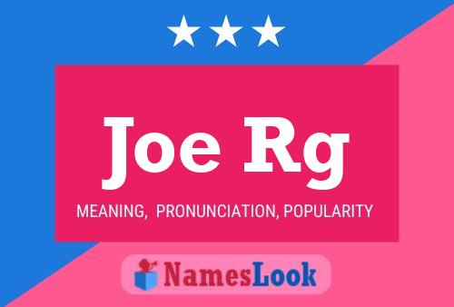 Poster del nome Joe Rg