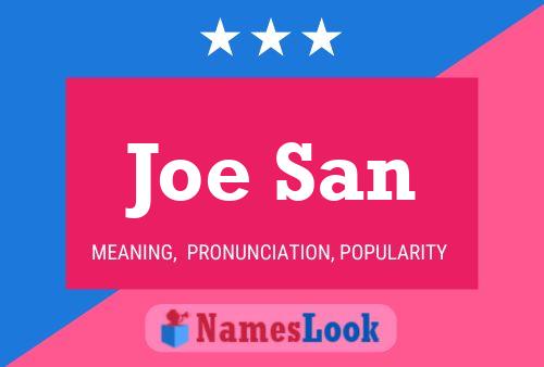 Poster del nome Joe San