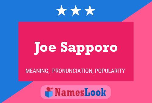 Poster del nome Joe Sapporo