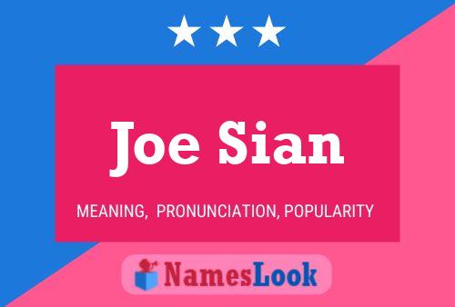 Poster del nome Joe Sian