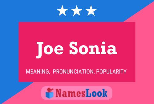 Poster del nome Joe Sonia