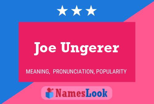 Poster del nome Joe Ungerer