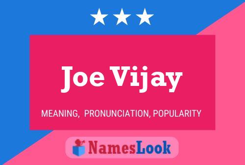 Poster del nome Joe Vijay