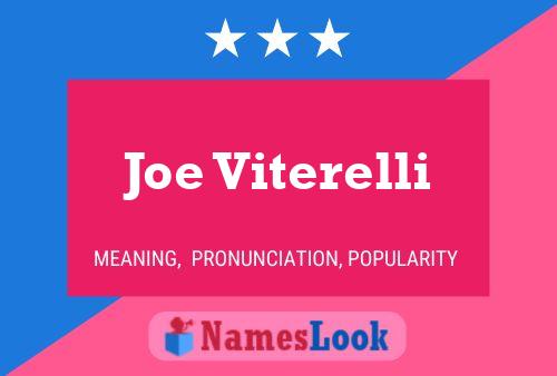 Poster del nome Joe Viterelli