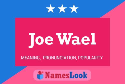 Poster del nome Joe Wael