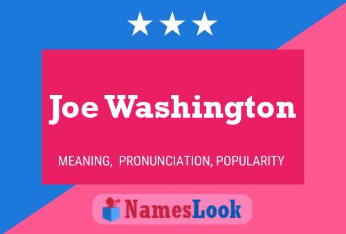 Poster del nome Joe Washington